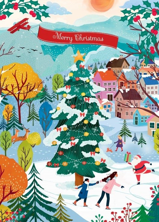 Skating in the Joy of Christmas - Puzzle 500 pièces - Pieces & Peace