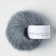 Dusty Petroleum Blue Soft Silk Mohair - Knitting for Olive