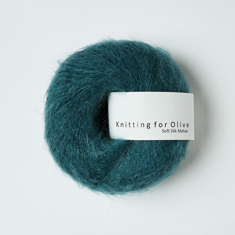 Petroleum Green Soft Silk Mohair - Knitting for Olive