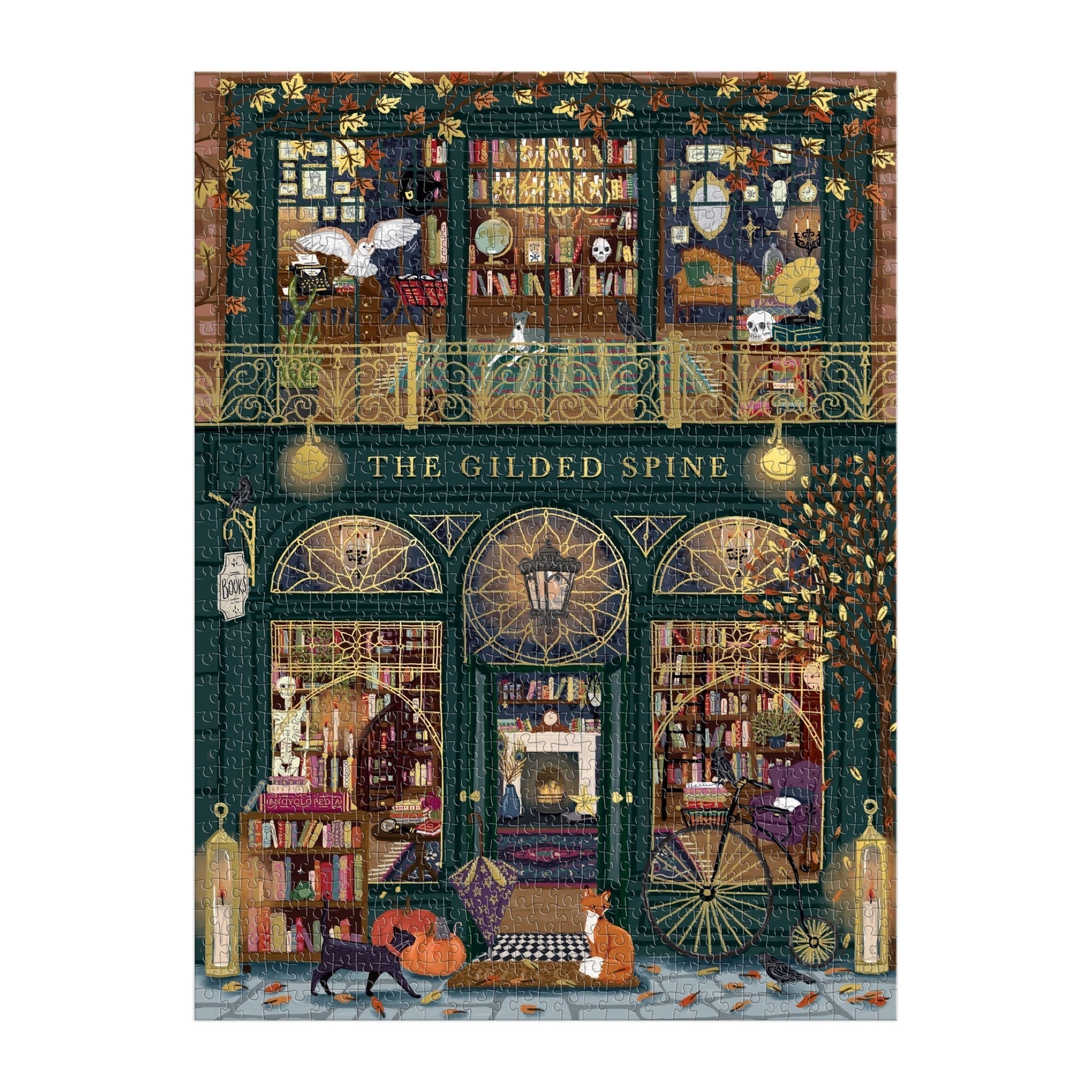 The Gilded Spine 1000 Piece Foil Puzzle - Galison