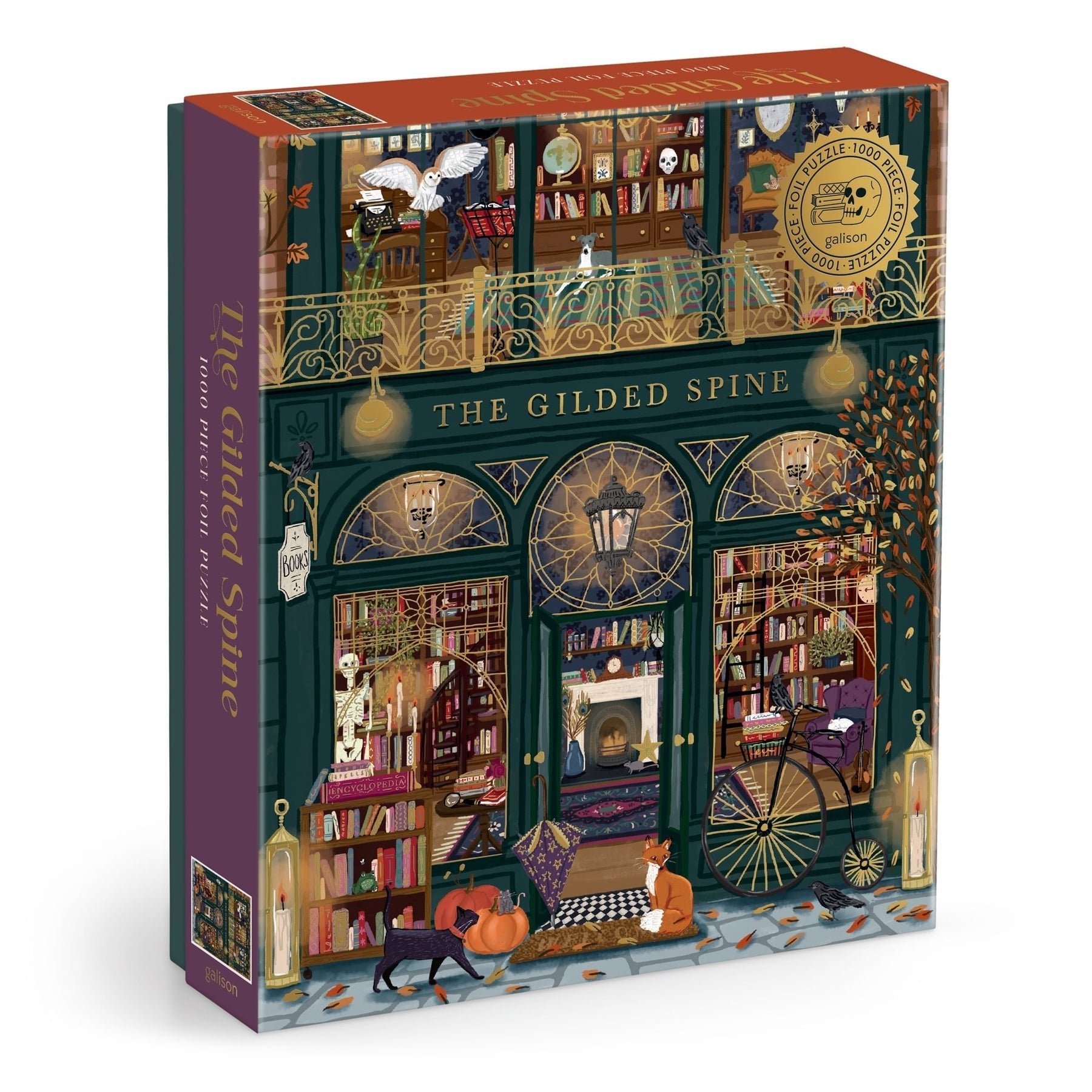 The Gilded Spine 1000 Piece Foil Puzzle - Galison