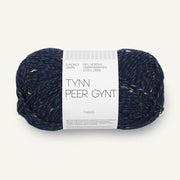 5585 - Marinebla/Natur Tweed Tynn Peer Gynt - Sandnes Garn
