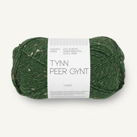 8085 - Skoggrønn/Natur Tweed Tynn Peer Gynt - Sandnes Garn