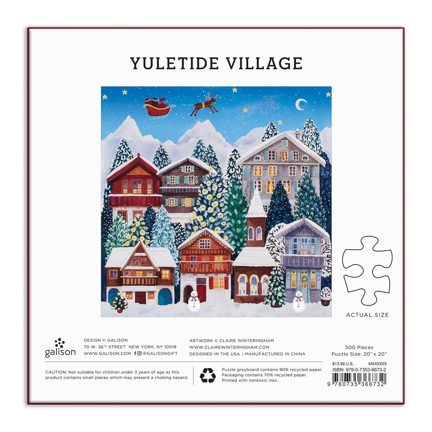 Yuletide Village 500 Piece Puzzle - Galison