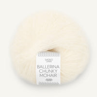 BALLERINA CHUNKY MOHAIR 1012-Hvit - Sandnes Garn