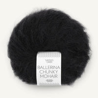 BALLERINA CHUNKY MOHAIR 1099-Svart - Sandnes Garn