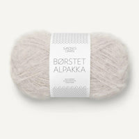 Børstet Alpakka 3820-Perlegra - Sandnes Garn