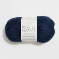 Børstet Alpakka 5575-Marinebla - Sandnes Garn