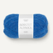 6046 - Bleu électrique Børstet Alpakka - Sandnes Garn