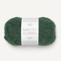 Børstet Alpakka 8581-Vert forêt foncé - Sandnes Garn