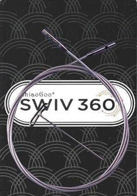 Cable De Tejer ChiaoGoo SWIV360 Plateado - 5 Cm, Punta Giratoria Para Agujas Circulares