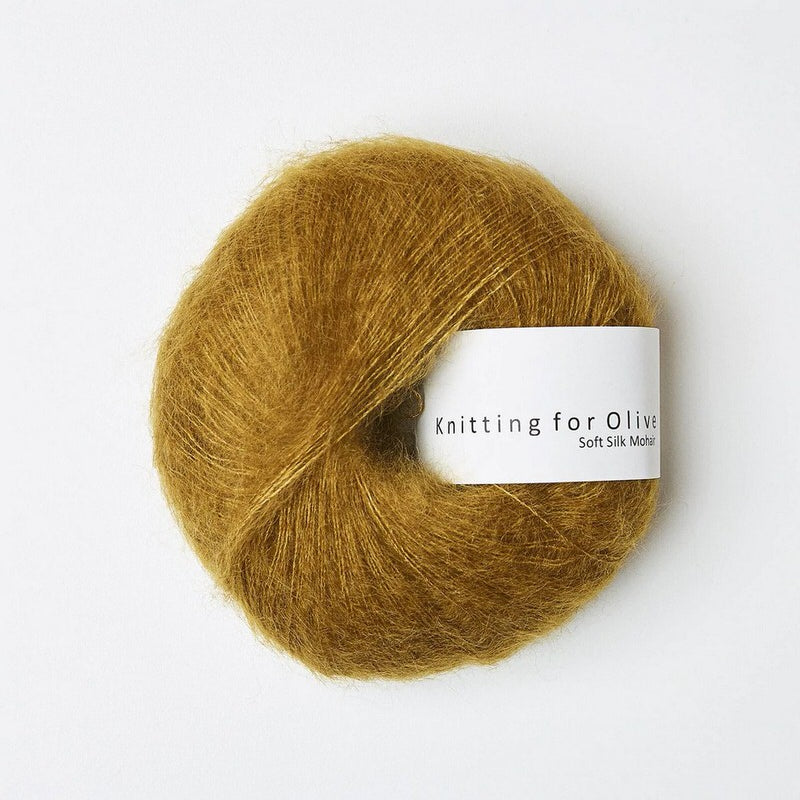 Soft Silk Mohair Dark Mustard - Knitting for Olive