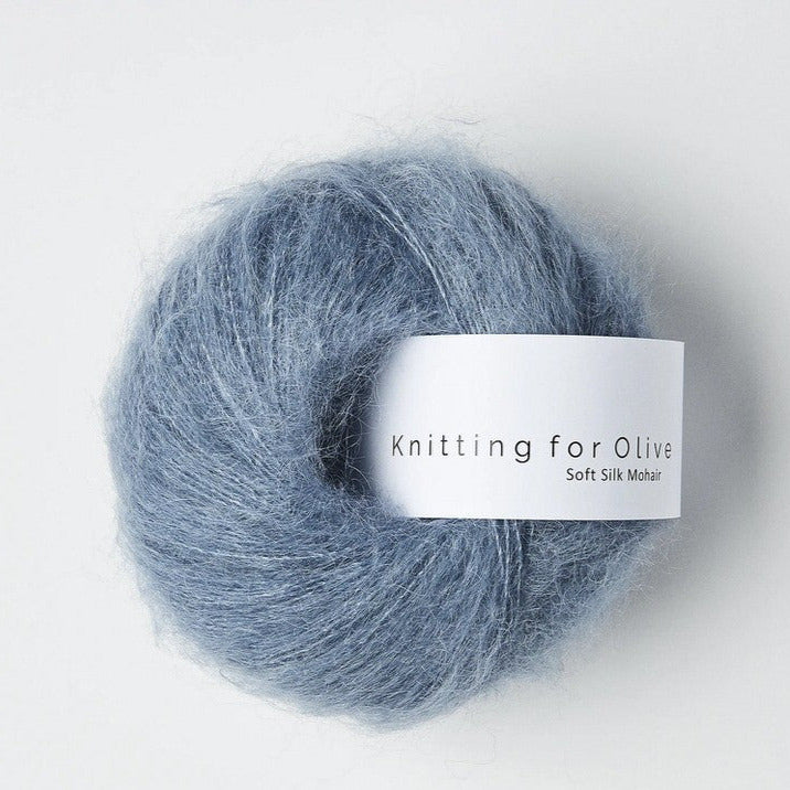 Soft Silk Mohair Dusty Dove Blue - Knitting for Olive