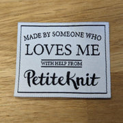 Made By Someone Who Loves Me Etiquette en tissu PetiteKnit - Petite Knit