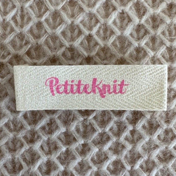 Etiquette en tissu PetiteKnit Petite Knit Rose Bubble Gum - Petite Knit