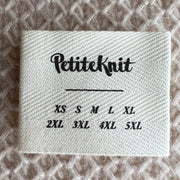 Tailles adulte Etiquette en tissu PetiteKnit - Petite Knit