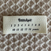 Tailles enfant Etiquette en tissu PetiteKnit - Petite Knit