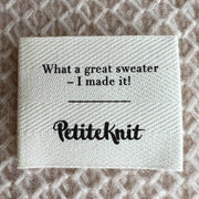 What a great sweater - I made it! - Large Etiquette en tissu PetiteKnit - Petite Knit