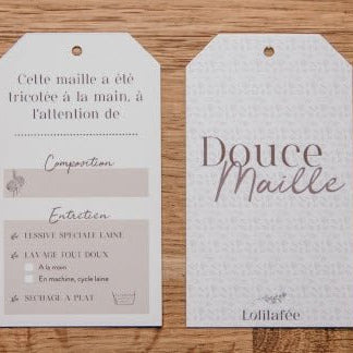 ETIQUETTES "DOUCE MAILLE" LOLILAFEE - Lolilafee