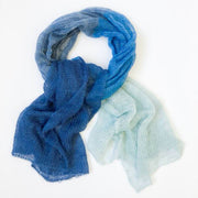 Bleu Kit Châle Cobweb Kidsilk hand dyed - Cowgirl Blues