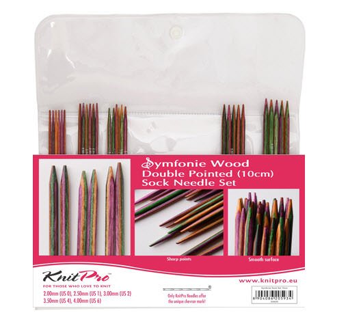 KP20650 - KIT D'AIGUILLES DOUBLES POINTES KNIT PRO BOIS - 10CM - Knit Pro