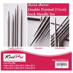 KIT D'AIGUILLES DOUBLES POINTES KNIT PRO METAL - 15CM - Knit Pro