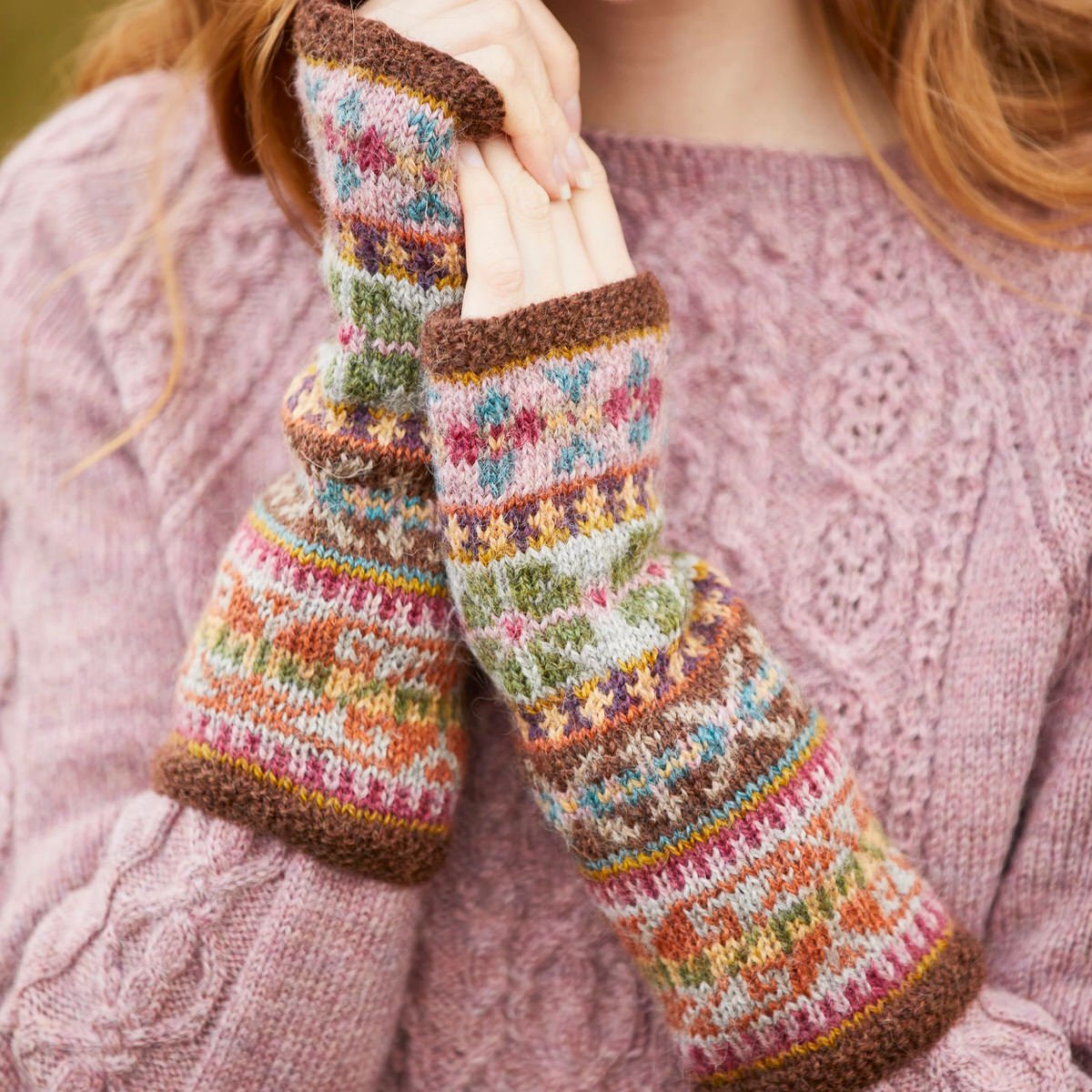 Wensley Fingerless Mittens Kit - Main Image