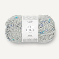 Peer Gynt 1502-Lys Gramelert Bla Tweed - Sandnes Garn