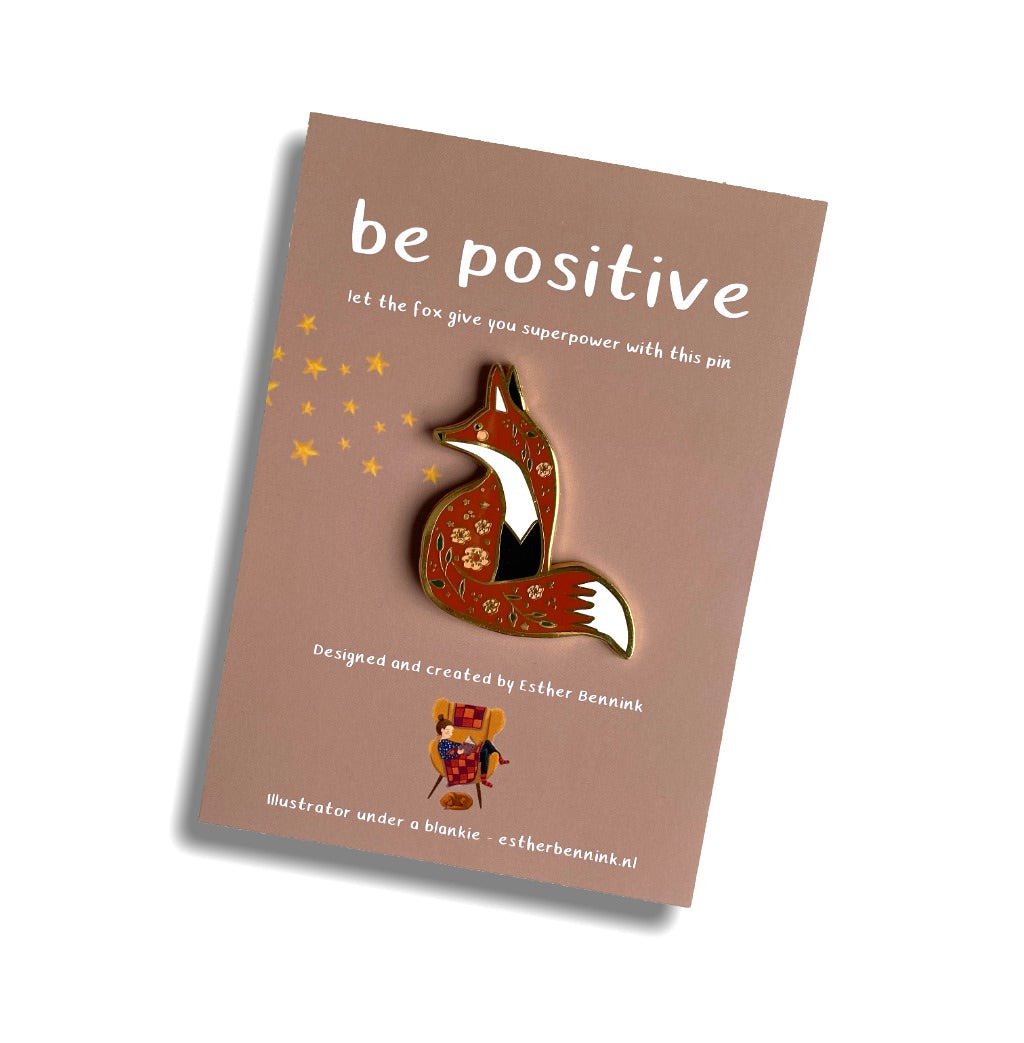 PINS Esther Bennink Fox Pin – Be Positive - Esther Bennink