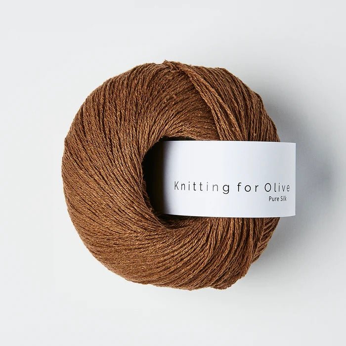 Pure Silk Dark Cognac - Knitting for Olive