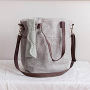 Gris clair SAC A TRICOT EN LAINE TWIG&HORN - Twig & Horn