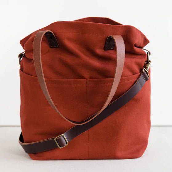 SAC A TRICOT EN TISSU TWIG&HORN Rust - Twig & Horn