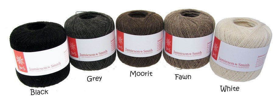 SHETLAND 2PLY SUPREME LACE WEIGHT Black - Jamieson & Smith