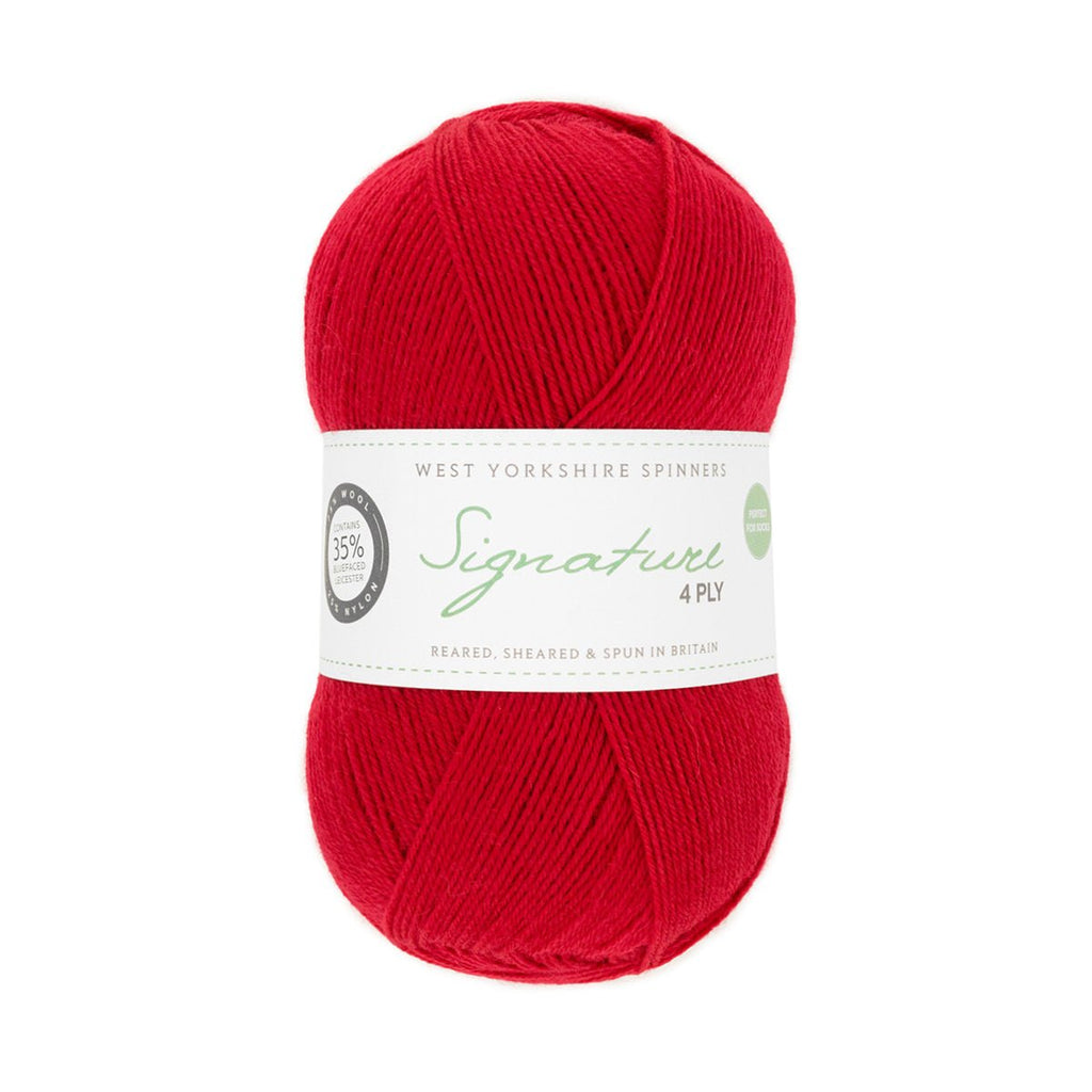 SIGN4-HF-1000-Rouge - SIGNATURE 4PLY - HAPPY FEET COLLECTION - West Yorkshire Spinners