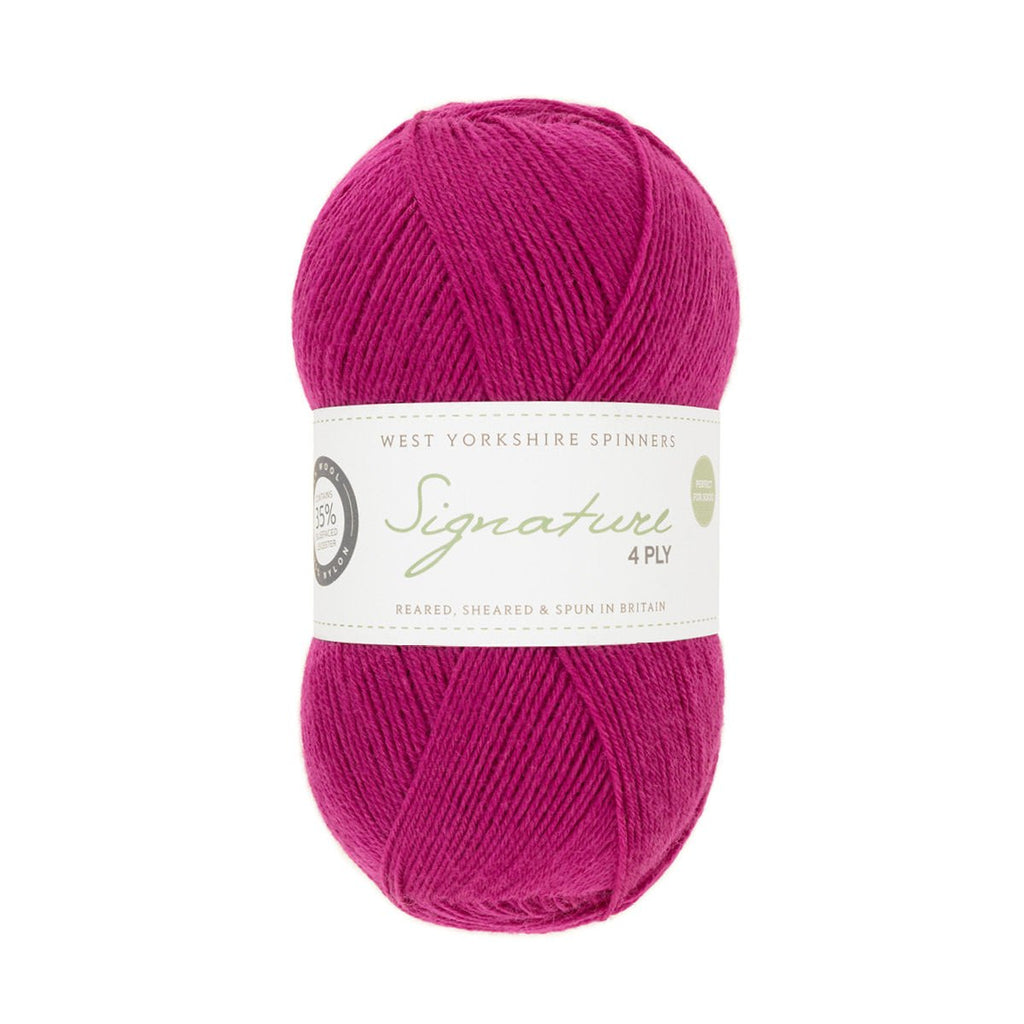 SIGN4-HF-1002-Fuchsia - SIGNATURE 4PLY - HAPPY FEET COLLECTION - West Yorkshire Spinners