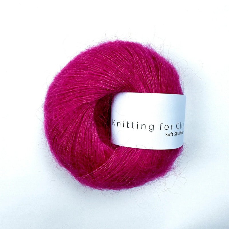 Soft Silk Mohair Pink Daisies - Knitting for Olive