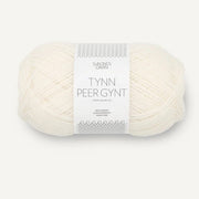 1002 Hvit Tynn Peer Gynt - Sandnes Garn