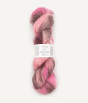 4700 - Pink Berries Print Tynn Silk Mohair Print - Sandnes Garn