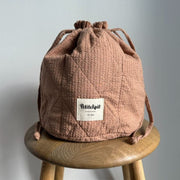 Praline Seersucker Get Your Knit Together Bag PetiteKnit - Petite Knit